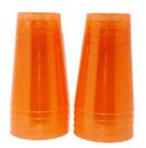 Copo acrilico 200ml laranja translucido c/10un.