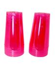 Copo acrilico 300ml rosa neon c/10un.