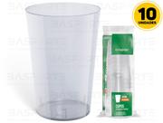 Copo Acrílico Descartável Cristal 300ml C/ 10 Unidades