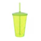 Copo Acrílico Espiral 550ml com Tampa e Canudo Cor:Verde Copo Acrílico Espiral 550ml com Tampa e Canudo Cor:Verde