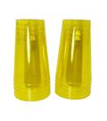Copo Acrilico Resistente 200ml Amarelo Translúcido - 10 unid