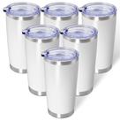 Copo AIANJI 600ml de aço inoxidável isolado a vácuo, pacote com 6
