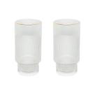 Copo Alto De Cristal Wolff 370 ml Borda Dourada Lines 2 Peças Copo Alto De Cristal Wolff 370 ml Borda Dourada Lines 2 Peças