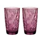Copo Alto De Vidro Bormioli Rocco 470 ml Lilás Diamond 2 Peças