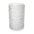 Copo Alto Wolff Dots com Fio de Ouro 420ml Vidro