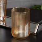Copo Alto Wolff Lines 430ml Âmbar Metalizado Vidro