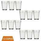 Copo Americano Clássico kit 12 Unid Vidro 190ml Café Nadir