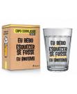 Copo Americano em Vidro Eu Bebo para Esquecer 190ml - BrasFoot