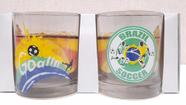 Copo baixo 300 ml estampa goall brasil 2 peças