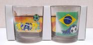 Copo baixo 300ml estampa bola brasil 2 peças