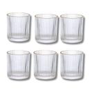 Copo Baixo de Vidro Graffiato Transparente Com Borda Dourada 6 Peças 320ml - Hauskraft
