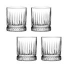 Copo Baixo De Vidro Pasabahçe Para Whisky 355 ml Elysia 4 Peças