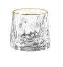 Copo baixo Frost vidro borda dourada 180ml A7,5cm