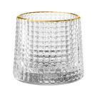 Copo Baixo para Whisky Hive Vidro com Borda Dourada 180ml Lhermitage