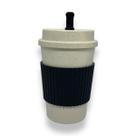 Copo Bambu Com Tampa Sustentável Café Chá Leite 450ML