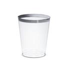 Copo Borda Prata - 4 un - 300 ml - Silver Festas