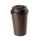 Copo Bucks Café Ecológico Com Tampa 400ml Marrom Imbuia