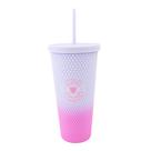 Copo c/ canudo texturizado 700ml gamer girl degrade uatt