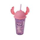 Copo c/ Tampa e Canudo Lúdico Stitch 500ml - Plasútil