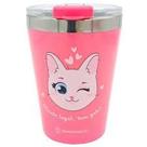 Copo C/ Tampa I Love Cats 300ml em Aço Inox Zona Criativa