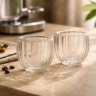 Copo Café Borossilicato Dupla Parede 90ml Frisado - 2 Un