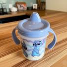 Copo caneca transição stitch com alça 280ml copinho bebe bico rigido