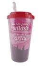 Copo Canudo 450ml Plástico Passo O Cartao