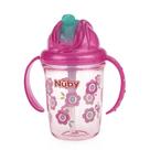 Copo Canudo Anti-vazamento - Flip NSip - 240ml Rosa - Nuby Copo Canudo Anti-vazamento - Flip NSip - 240ml Rosa - Nuby