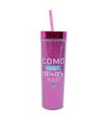 Copo Canudo Cilindro Pink 450ml Projeto Kiwi