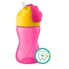 Copo Canudo Curvado Dinossauro 300ml Avent 12m+ Rosa - Philips Avent