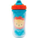 Copo Canudo Parede Dupla Animal Fun Leão 320ml +12m