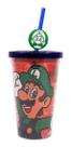 Copo Canudo Pingente luigi Super Mario zona criativa Copo Canudo Pingente luigi Super Mario zona criativa