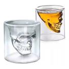 Copo Caveira Dupla Camada Vidro P/wiskey Cafe E Cappuccino Copo Caveira Dupla Camada Vidro P/wiskey Cafe E Cappuccino