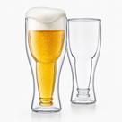 Copo Cerveja Chopp Parede Dupla Garrafa Invertida 350 ml 2un