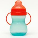 Copo Com Alca Buba Bico Em Silicone Laranja 300Ml