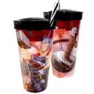 Copo com canudo 2 em 1 thor 540ml - plasutil