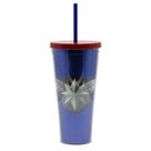 Copo com Canudo - 650 Ml - Marvel - Capitã Marvel - Zona Criativa