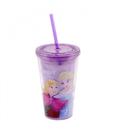 Copo Com Canudo Anna e Elsa 450ml Frozen - Disney