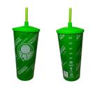 Copo Com Canudo Do Palmeiras 500Ml - Loja Coisaria