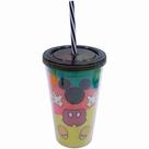 Copo Com Canudo Formato Mickey Colorido 450ml 90 Anos - Disney Copo Com Canudo Formato Mickey Colorido 450ml 90 Anos - Disney