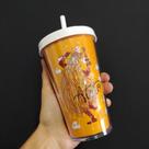 Copo com canudo holográfico 550ml casa fé orixás Copo com canudo holográfico 550ml casa fé orixás