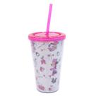 Copo com canudo minnie 450ml - disney