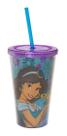 Copo Com Canudo Princesa Jasmine Aladdin 450ml Disney