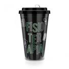 Copo com Canudo Retrátil Profissão Fisioterapia - Amocanecas