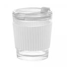 Copo com Cinta em Silicone 350ml Branco Vidro - Wolff