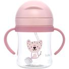 Copo Com Dispositivo Canudo Oncinha Rosa 250ml Buba 18107