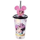 Copo com Pingente Minnie Mouse Holográfico 500ml 17536 - Plasútil