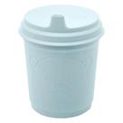Copo com Tampa Baby Bear 450ml Azul PP e Bambu Lyor Copo com Tampa Baby Bear 450ml Azul PP e Bambu Lyor
