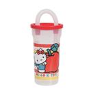 Copo com tampa e canudo flexível baby go 440ml personagens divertidos