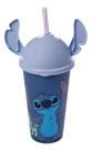 Copo com tampa e canudo lilo stitch orelhas 500ml infantil